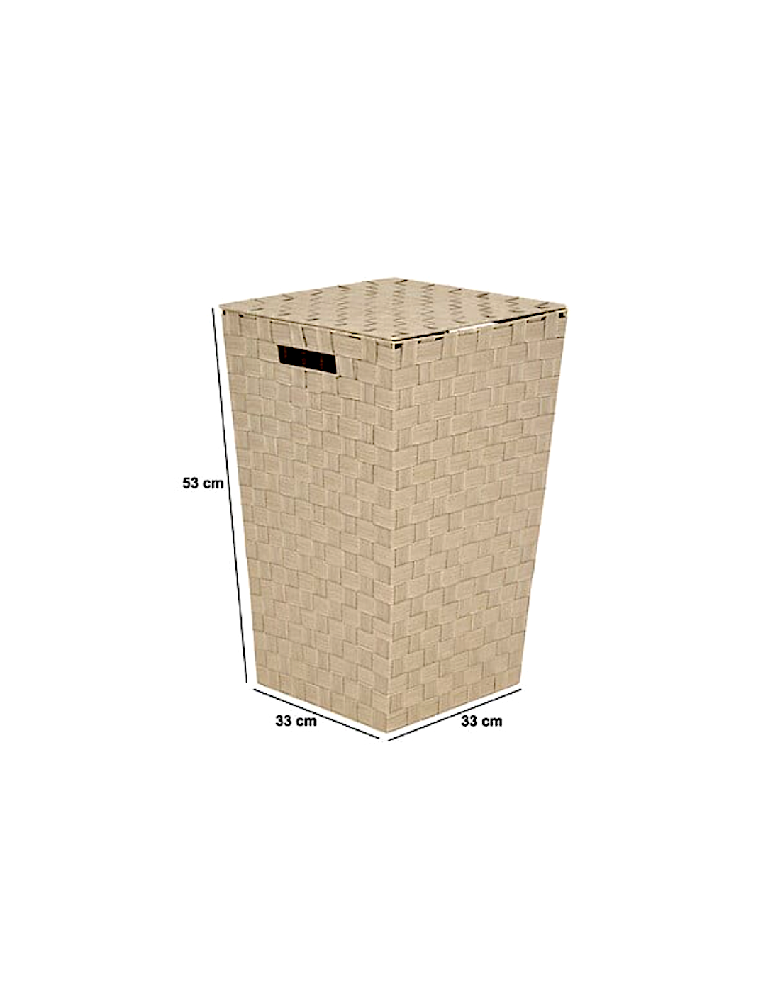PORTABIANCHERIA 213342B LISE BEIGE 33X33X53CM POLIESTERE