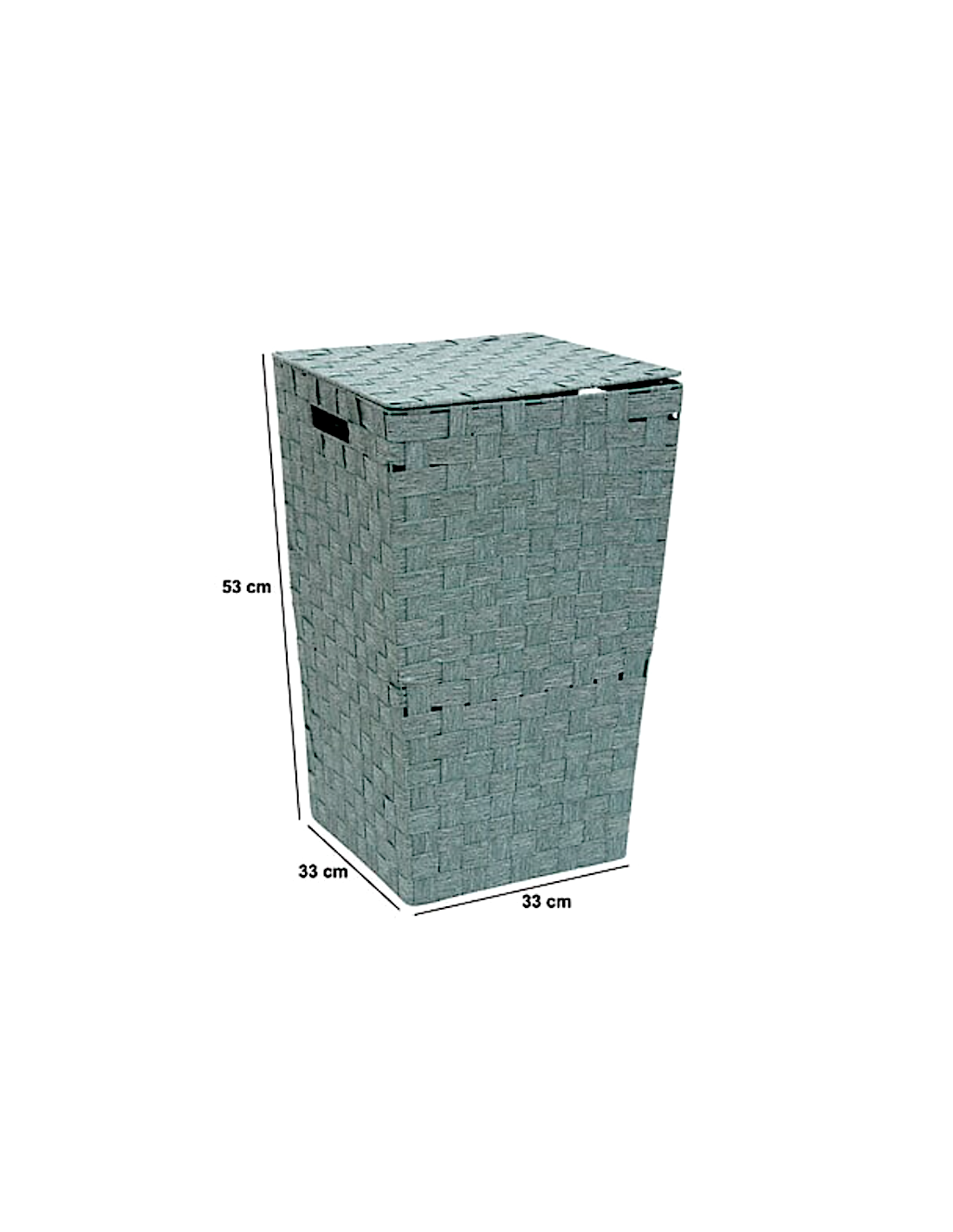 PORTABIANCHERIA 213342C LISE VERDE 33X33X53CM POLIESTERE