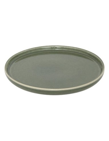 PIATTI: vendita online Piatto da Dessert Terre Inconnue, Ø 21 cm, Verde Kaki, Faience, Stile Naturale in offerta