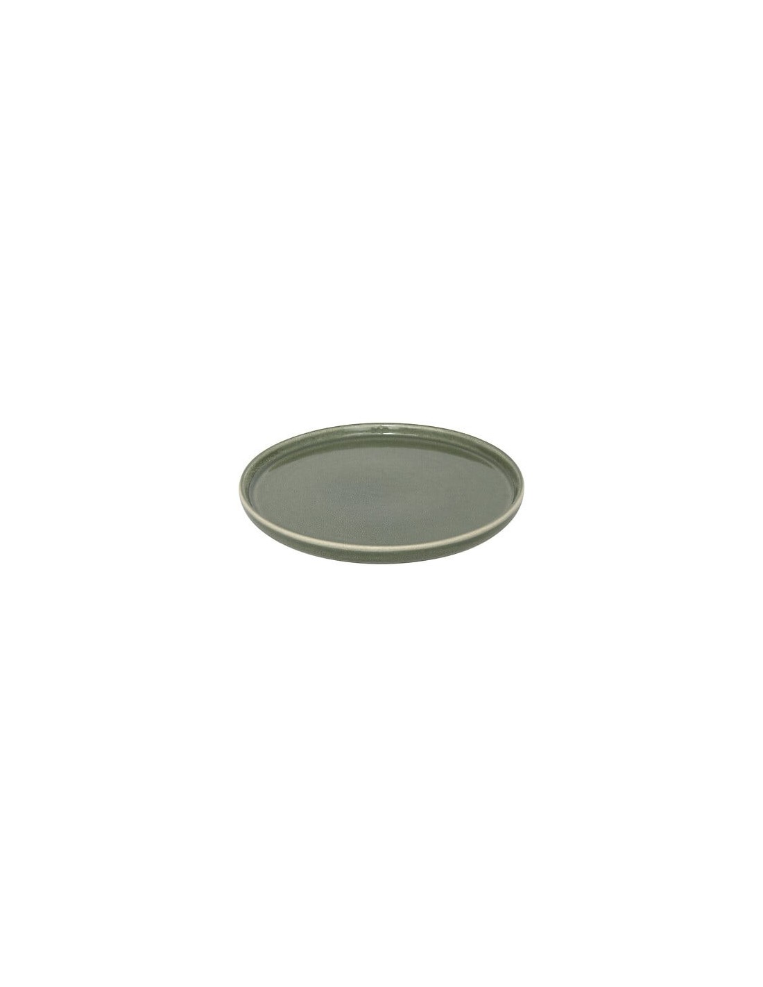 PIATTI: vendita online Piatto da Dessert Terre Inconnue, Ø 21 cm, Verde Kaki, Faience, Stile Naturale in offerta