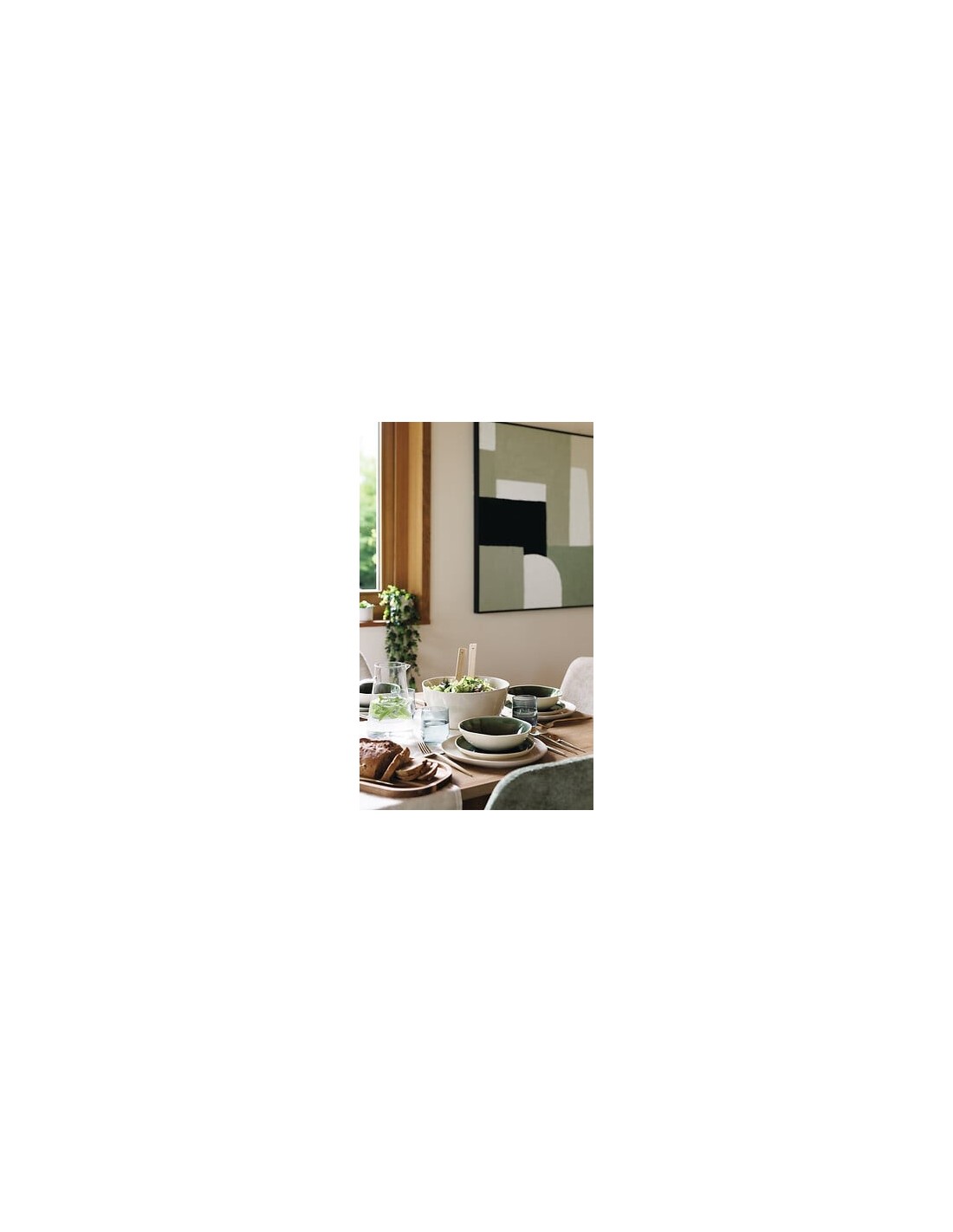 PIATTI: vendita online Piatto Fondo Wonja, Ø 19 cm, Verde, Faience, Collezione Wonja, Stile Naturale in offerta