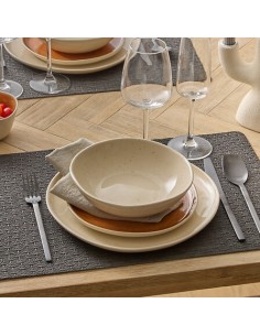 PIATTI: vendita online Piatto Fondo Wonja, Ø 19 cm, Crema, Faience, Collezione Wonja, Stile Naturale in offerta