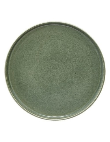 PIATTI: vendita online Piatto piano, Terre Inconnue, diametro 27 cm, verde kaki, faience, 26,7 x 2,3 cm in offerta