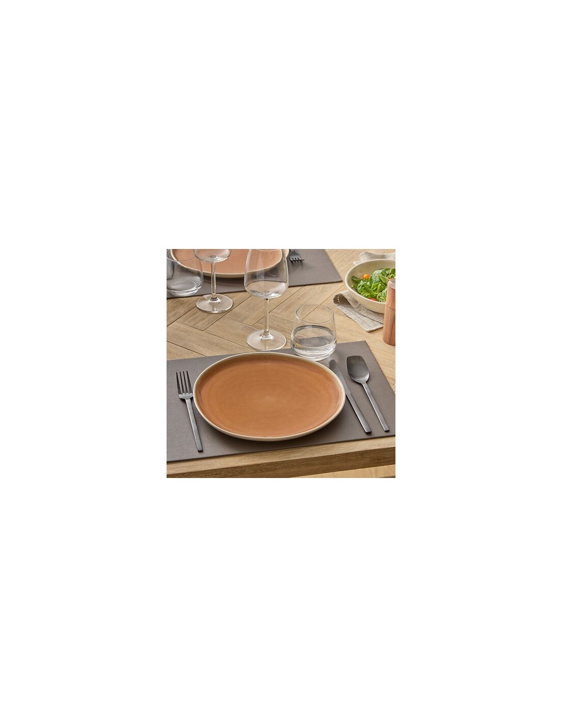 PIATTI: vendita online Piatto piano, Wonja, diametro 27 cm, ocra, faience, 27 x 26,4 x 2,1 cm in offerta