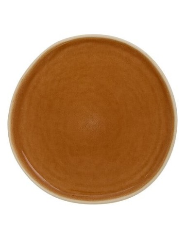 PIATTI: vendita online Piatto piano, Wonja, diametro 27 cm, ocra, faience, 27 x 26,4 x 2,1 cm in offerta