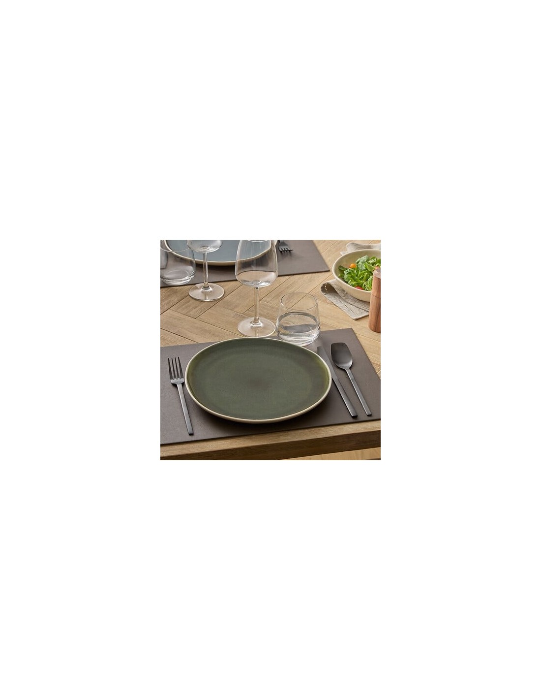 PIATTI: vendita online Piatto piano, Wonja, diametro 27 cm, verde, faience, 27 x 26,4 x 2,1 cm in offerta