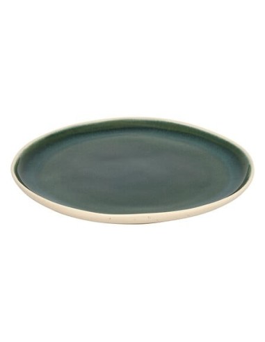 PIATTI: vendita online Piatto piano, Wonja, diametro 27 cm, verde, faience, 27 x 26,4 x 2,1 cm in offerta