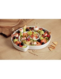 PIATTI: vendita online Piatto da portata, Chéri, 25 x 22 cm, bianco, ceramica stoneware, altezza 3,5 cm in offerta 2