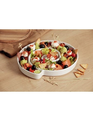 PIATTI: vendita online Piatto da portata, Chéri, 25 x 22 cm, bianco, ceramica stoneware, altezza 3,5 cm in offerta