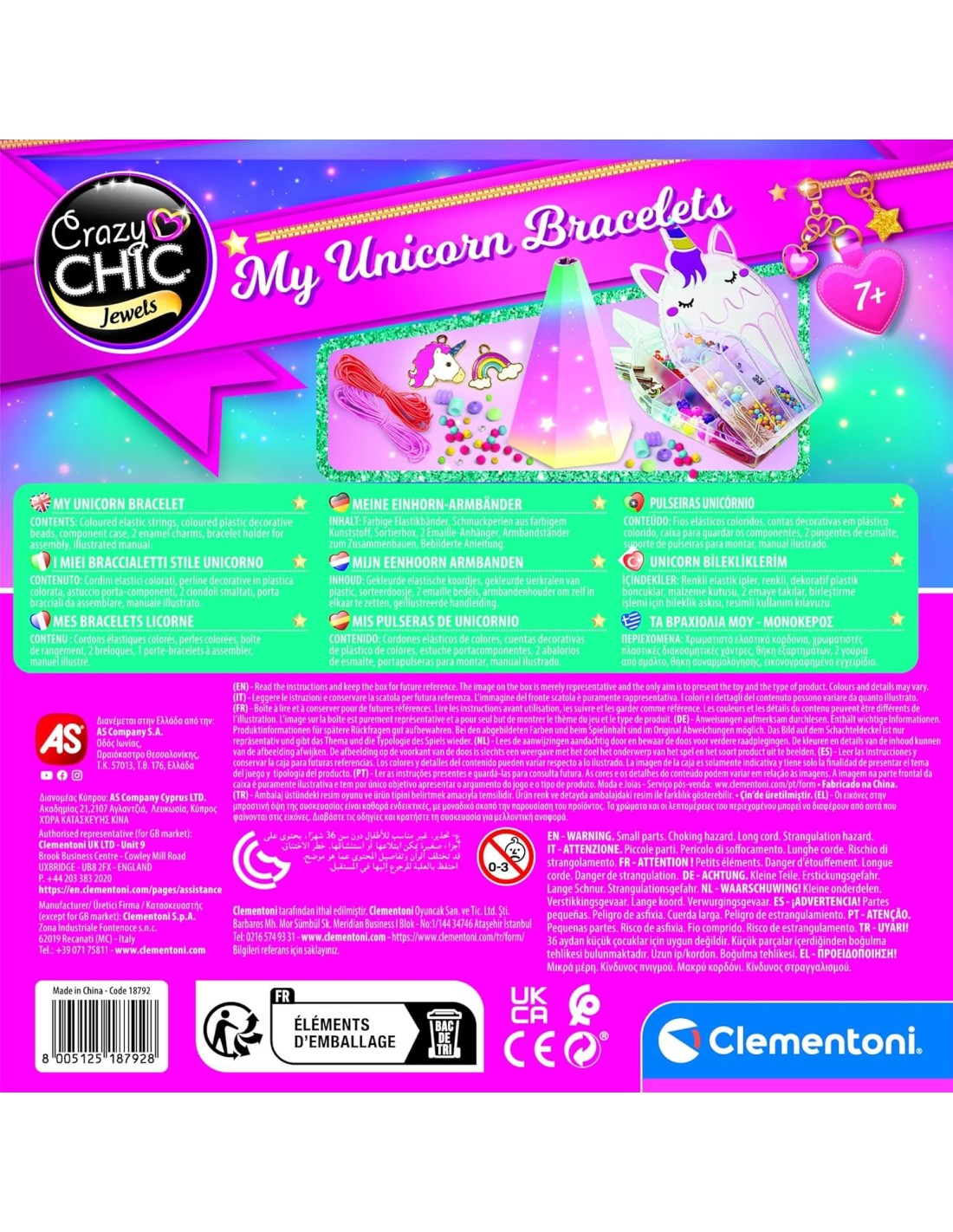 GIOCHI GIRL: vendita online Crazy Chic – Kit Braccialetti Unicorno e Arcobaleno per Bambini +7 Anni in offerta