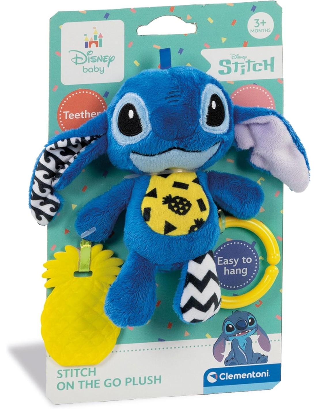 INFANZIA: vendita online Stitch Disney Baby Plush – Sonaglio da Viaggio per Neonati con Anello in offerta