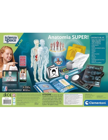 PRESCOLARI: vendita online Scienza e Gioco Super Anatomia – Kit Educativo Anatomia Umana con App AR per Ragazzi 8+ Anni in of...