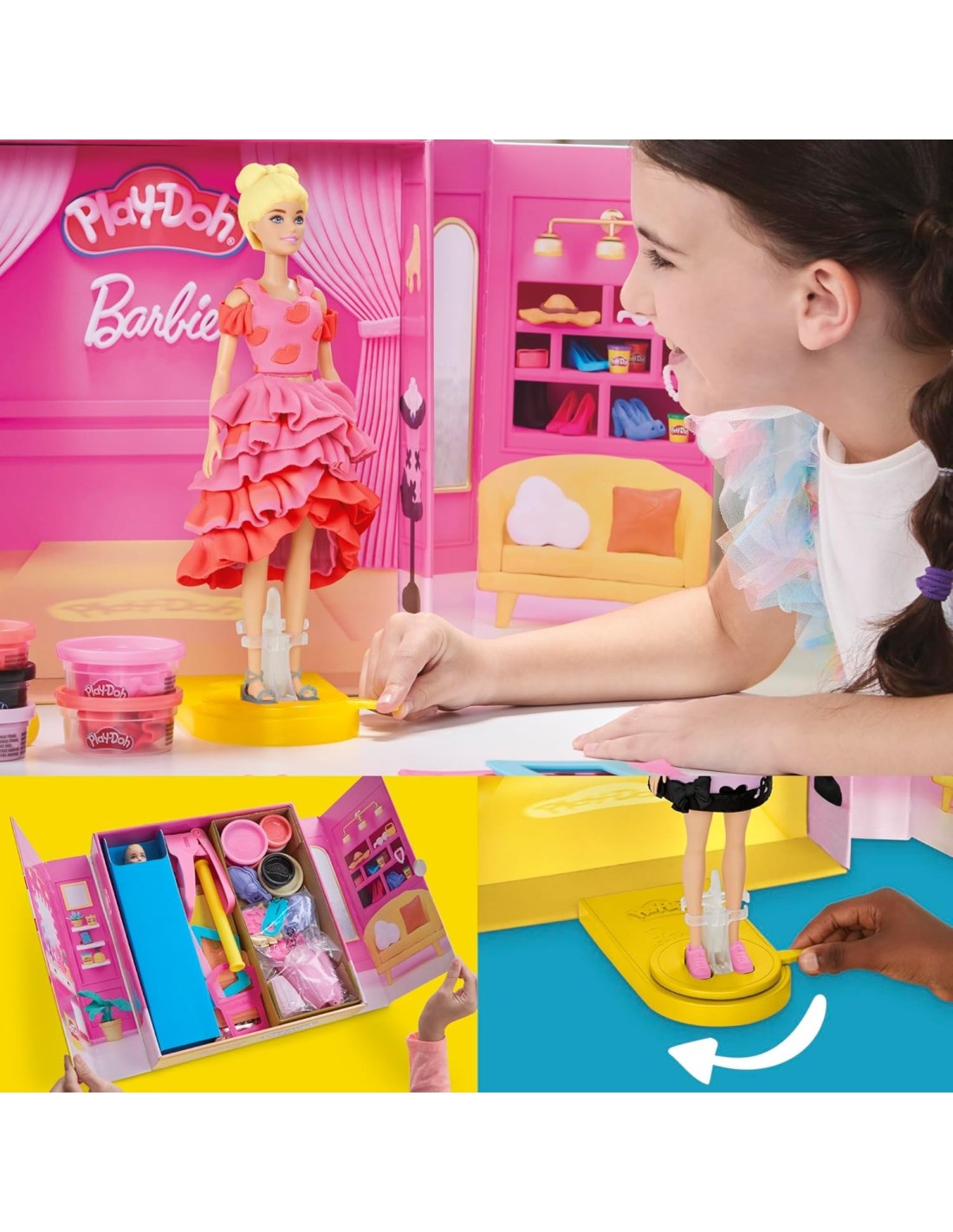 GIOCATTOLO PUBBLICIZZATO: vendita online Play‑Doh Barbie Designer Fashion Show – Set Atelier & Sfilata + Barbie in offerta