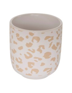 TAZZE CAFFE' E LATTE: vendita online Set 4 tazze espresso Leopardi, diametro 6 cm, altezza 6,5 cm, faience, bianco e moka in ...