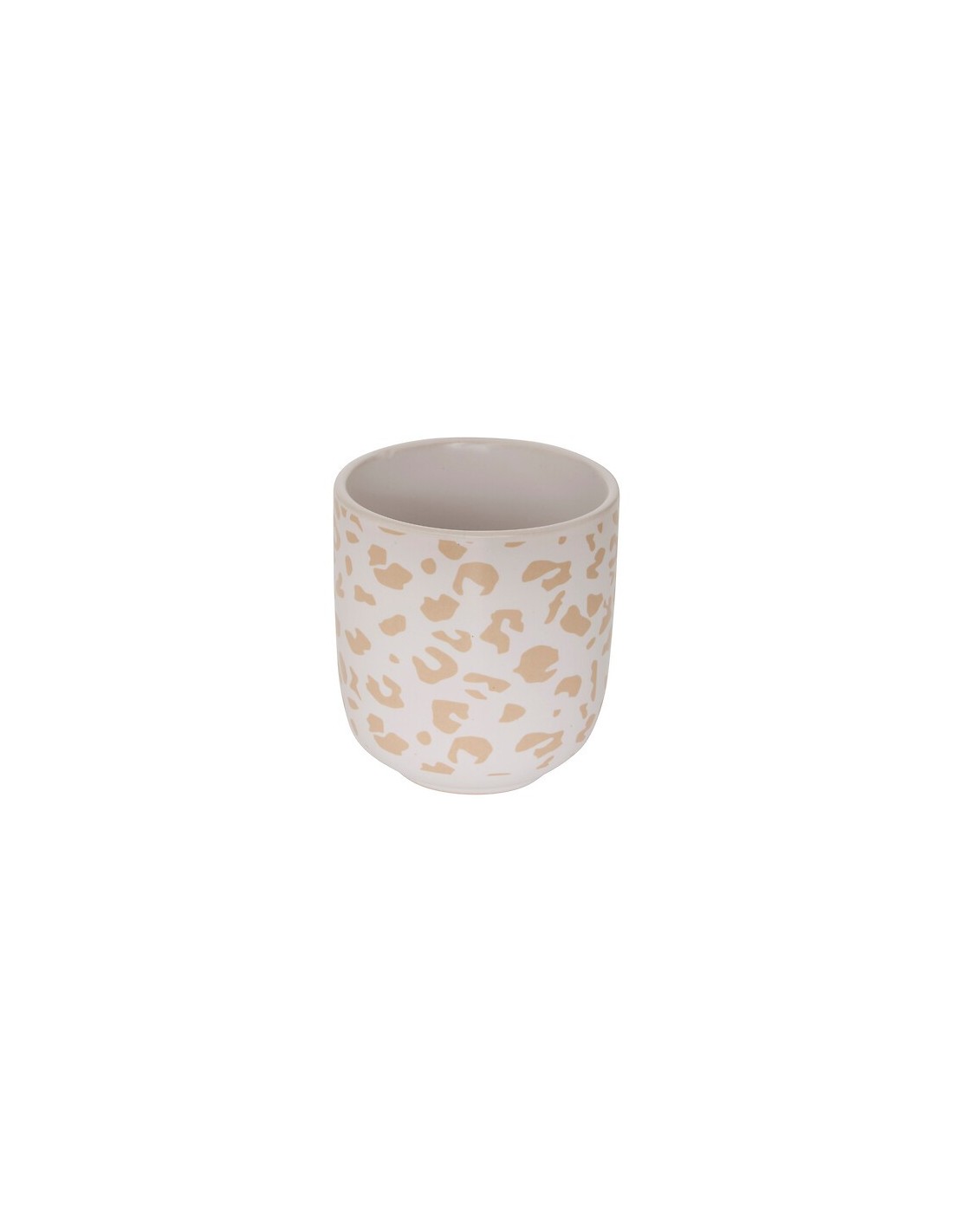 TAZZE CAFFE' E LATTE: vendita online Set 4 tazze espresso Leopardi, diametro 6 cm, altezza 6,5 cm, faience, bianco e moka in ...
