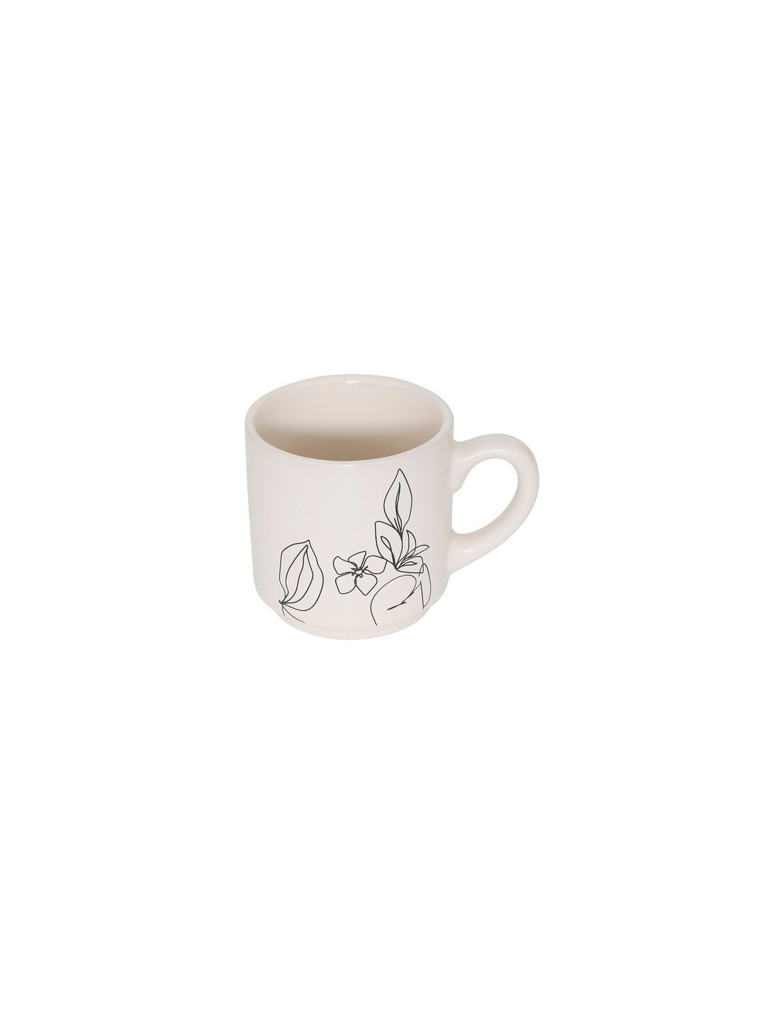 TAZZE CAFFE' E LATTE: vendita online Porta 4 tazze Viso 12 cl, faience e acciaio, set con tazze crema, verde e rosa in offerta