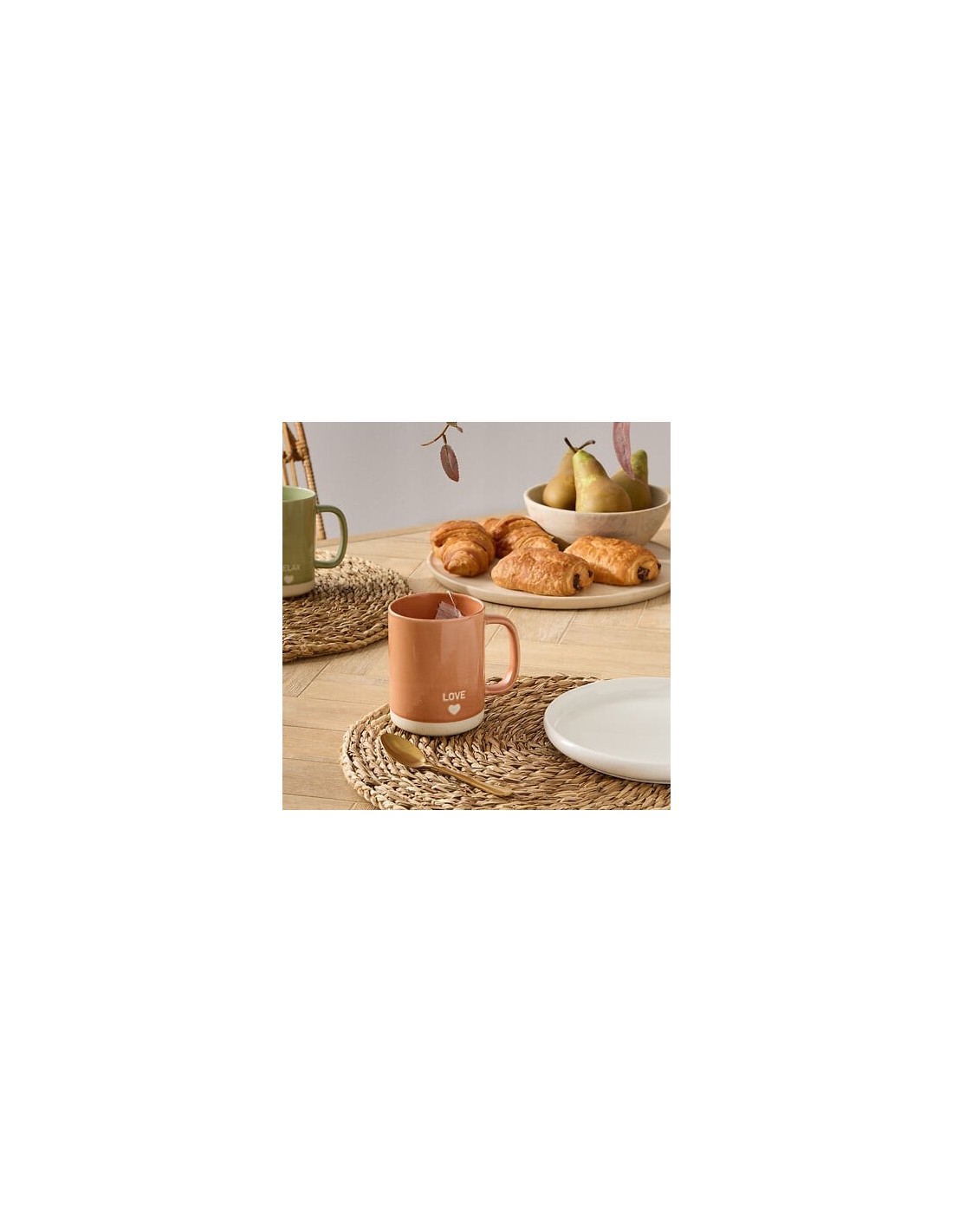 TAZZE CAFFE' E LATTE: vendita online Tazza Relax 42 cl, Newbone assortita, 12 x 8,3 x 10,5 cm, love terracotta mustard in off...