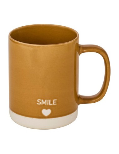 TAZZE CAFFE' E LATTE: vendita online Tazza Relax 42 cl, Newbone assortita, 12 x 8,3 x 10,5 cm, love terracotta mustard in off...