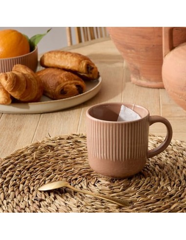TAZZE CAFFE' E LATTE: vendita online Tazza Chloé 36 cl, Stoneware moka, 12 x 8,8 x 9 cm, collezione Bellissima in offerta
