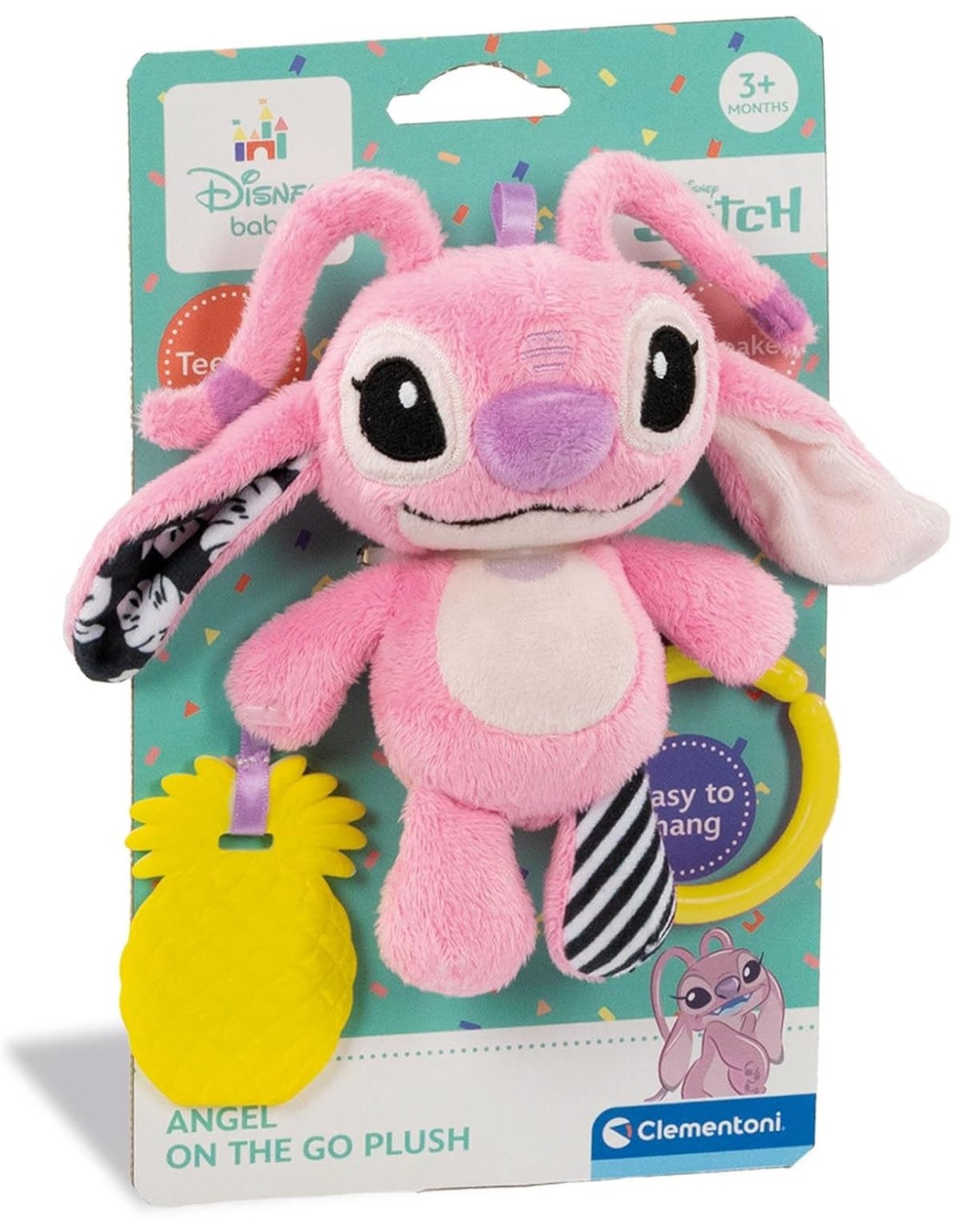 INFANZIA: vendita online Clementoni Disney Baby Stitch Angel Soft Rattle – Sonaglino Multisensoriale Prima Infanzia in offerta