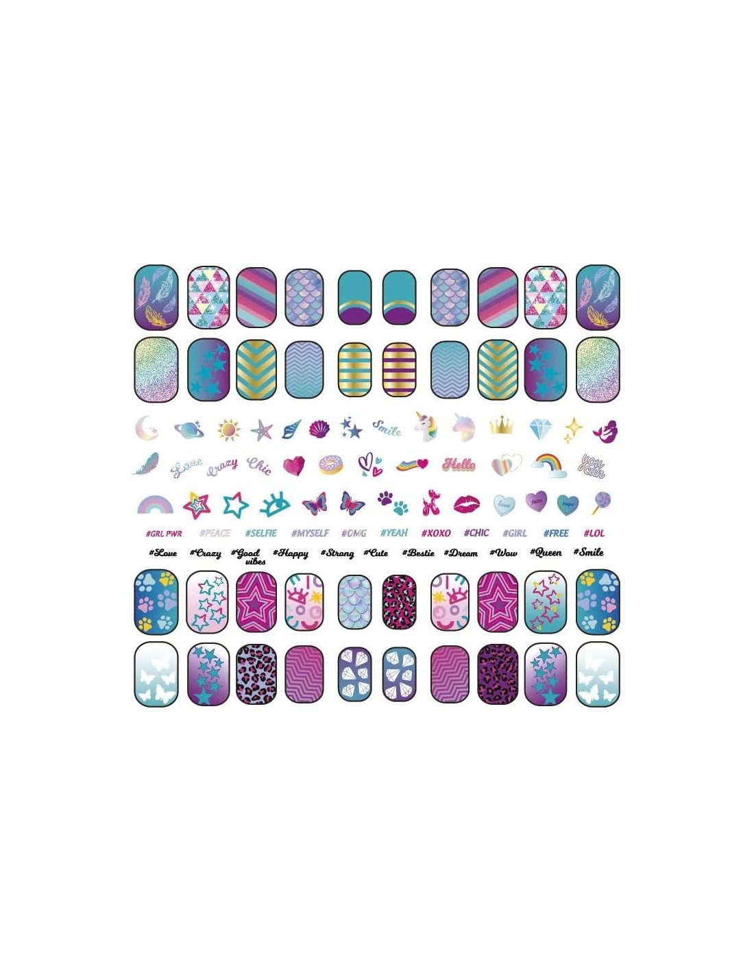 GIOCHI GIRL: vendita online Clementoni Crazy Chic Shiny Nails – Kit Unghie Glow in the Dark per Ragazze in offerta