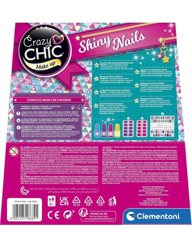 GIOCHI GIRL: vendita online Clementoni Crazy Chic Shiny Nails – Kit Unghie Glow in the Dark per Ragazze in offerta