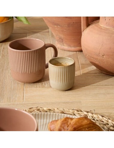 TAZZE CAFFE' E LATTE: vendita online Tazzina espresso, Chloé, 11 cl, beige, stoneware, dimensioni 6,1x6,7 cm in offerta