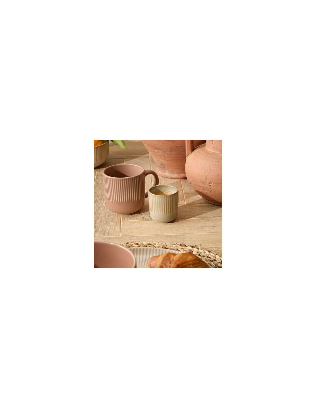 TAZZE CAFFE' E LATTE: vendita online Tazzina espresso, Chloé, 11 cl, beige, stoneware, dimensioni 6,1x6,7 cm in offerta