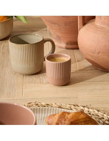 TAZZE CAFFE' E LATTE: vendita online Tazzina espresso, Chloé, 11 cl, moka, stoneware, dimensioni 6,1x6,7 cm in offerta