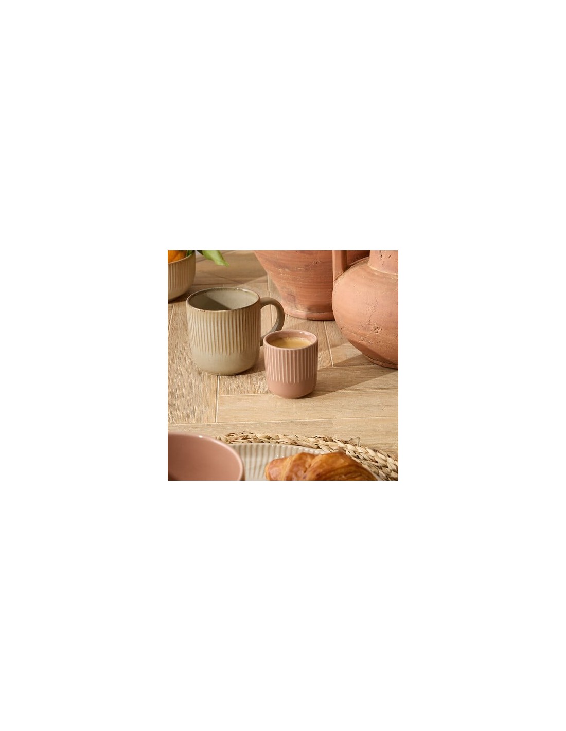 TAZZE CAFFE' E LATTE: vendita online Tazzina espresso, Chloé, 11 cl, moka, stoneware, dimensioni 6,1x6,7 cm in offerta