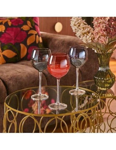 CALICI VINO E SPUMANTE: vendita online Set 6 calici da vino, Lucia, 42 cl, vetro multicolore, dimensioni 9,5x20 cm in offerta