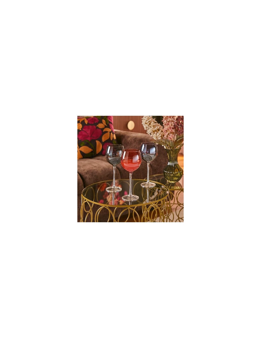 CALICI VINO E SPUMANTE: vendita online Set 6 calici da vino, Lucia, 42 cl, vetro multicolore, dimensioni 9,5x20 cm in offerta