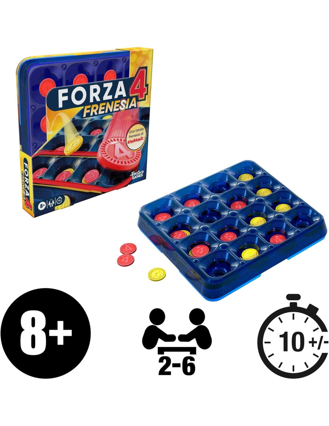 FORZA 4 FRENESIA GIOCO DA TAVOLO VELOCE E PORTATILE | Shop in Casa