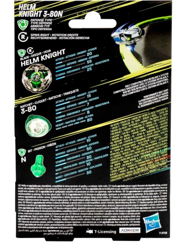GIOCATTOLO PUBBLICIZZATO: vendita online Beyblade X Starter Pack Helm Knight 3-80N Hasbro – Trottola con Lanciatore in offerta