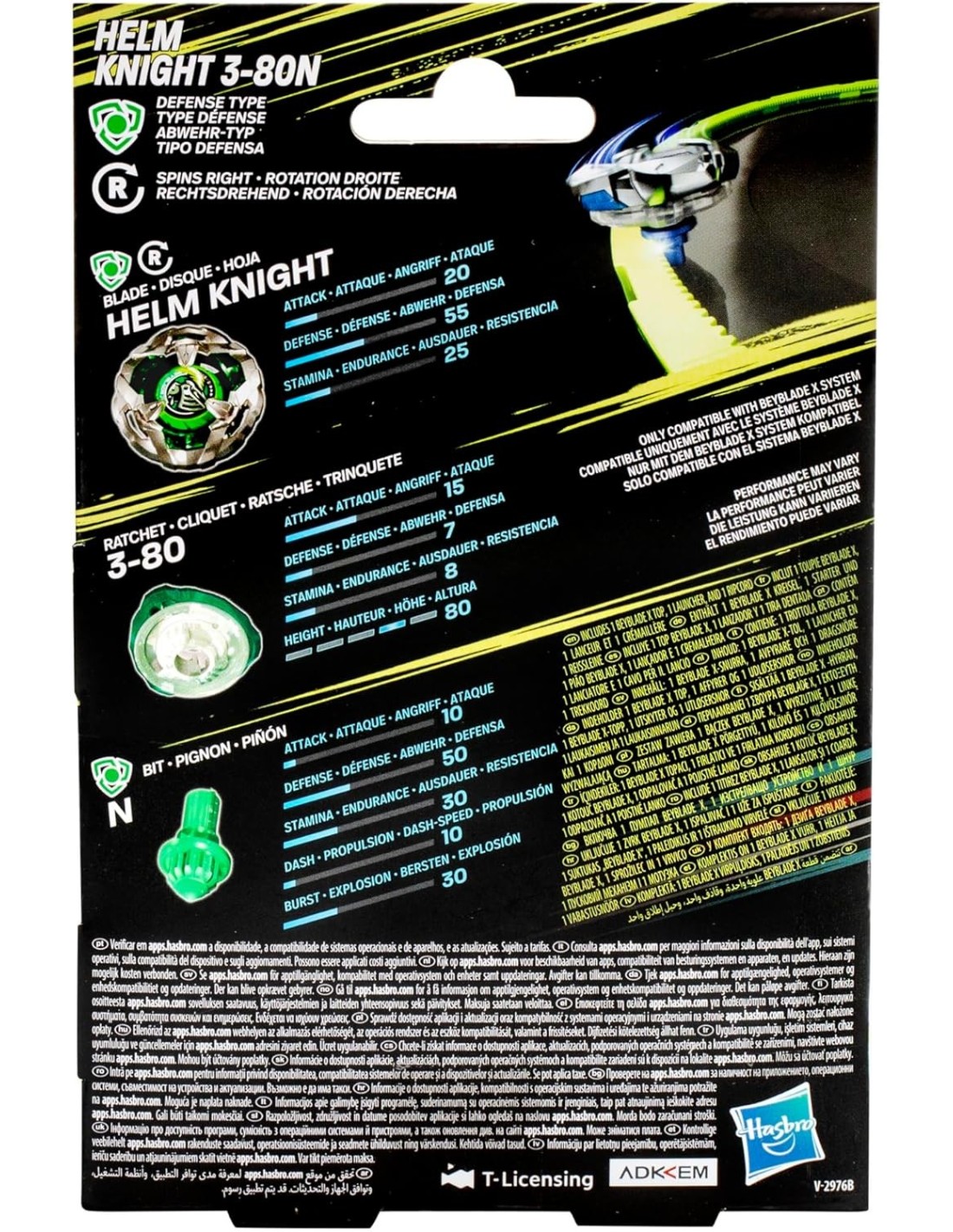 GIOCATTOLO PUBBLICIZZATO: vendita online Beyblade X Starter Pack Helm Knight 3-80N Hasbro – Trottola con Lanciatore in offerta