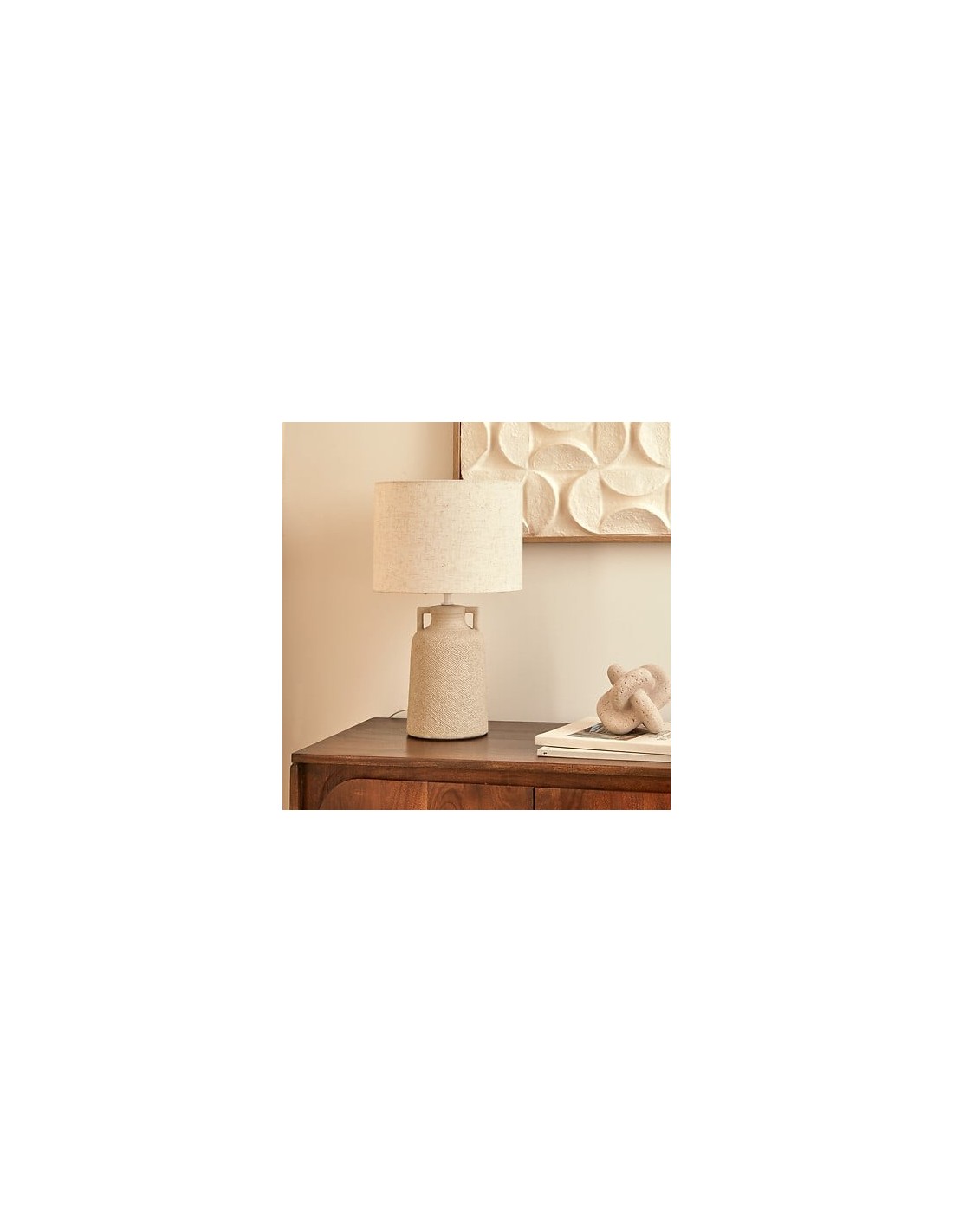 ILLUMINAZIONE: vendita online Lampada Gibus, altezza 45,5 cm, grigia, stoneware, diametro 28 cm in offerta