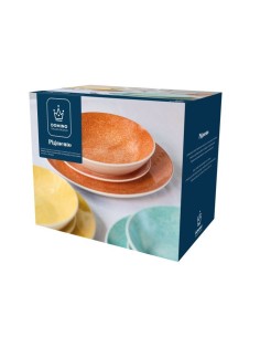 SERVIZI TAVOLA: vendita online Pigmento Servizio Tavola 18 Pezzi – Porcellana Decorata per 6 Persone in offerta
