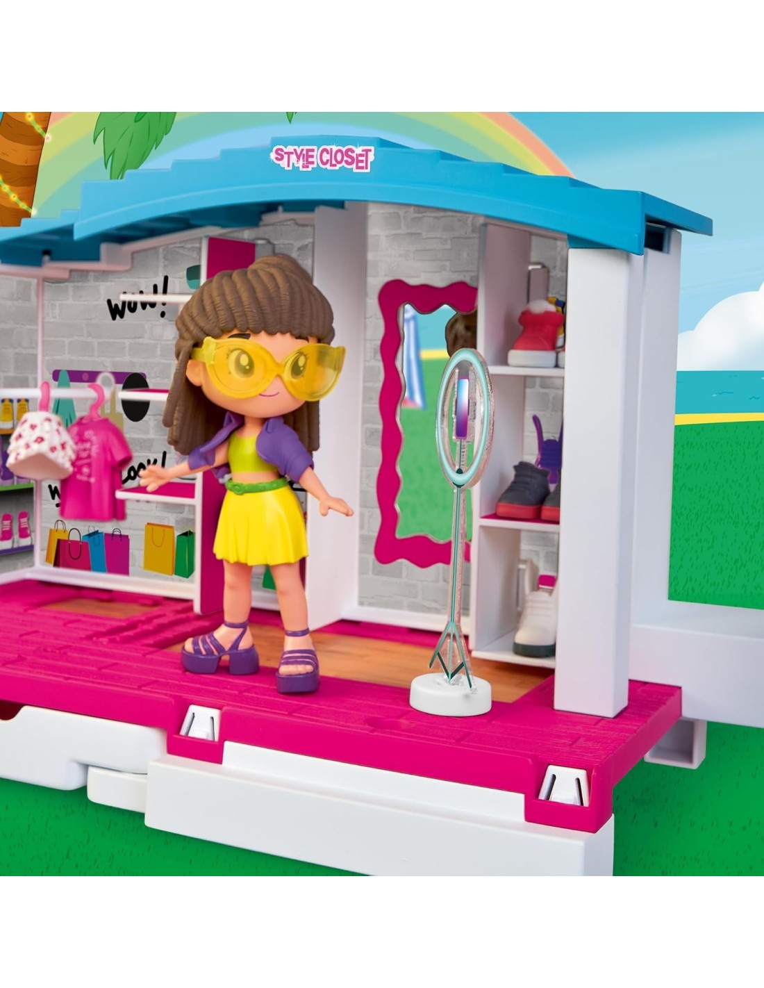 GIOCATTOLO PUBBLICIZZATO: vendita online Pinypon Top Style Closet Famosa – Playset Guardaroba Bambole con Accessori in offerta