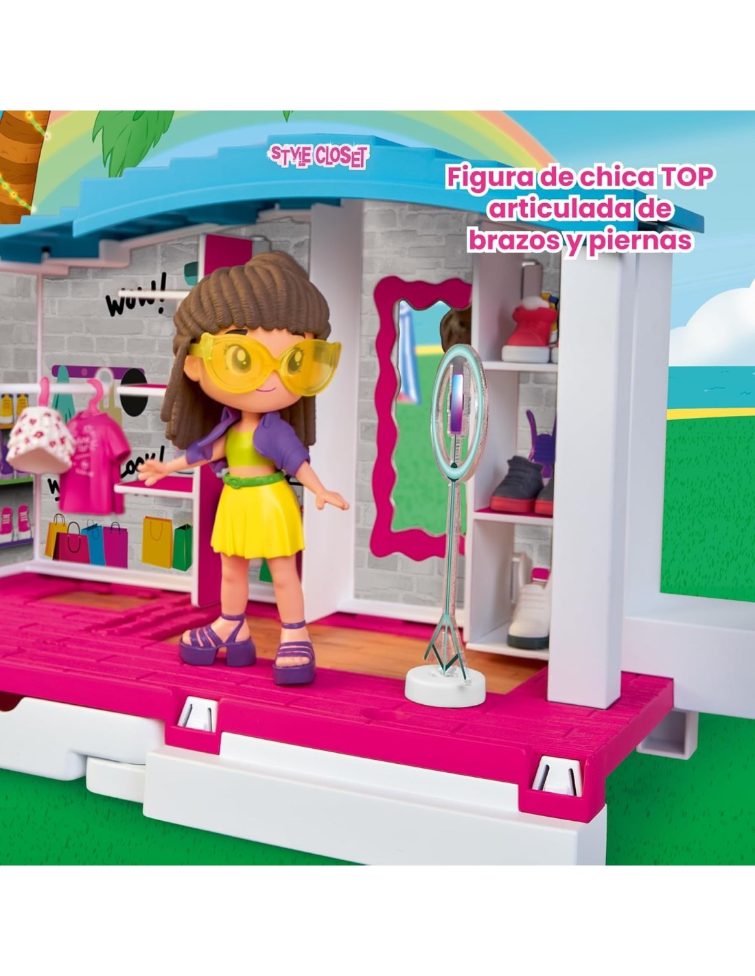 GIOCATTOLO PUBBLICIZZATO: vendita online Pinypon Top Style Closet Famosa – Playset Guardaroba Bambole con Accessori in offerta