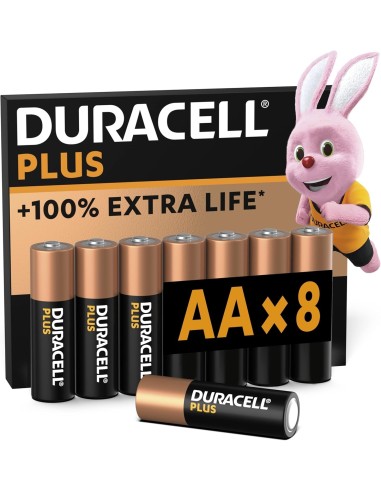 M - FOTO - ACCESSORI - BATTERIE: vendita online Duracell Plus Power Boost AA Stilo – Confezione da 8 Batterie Alcaline 1,5V i...