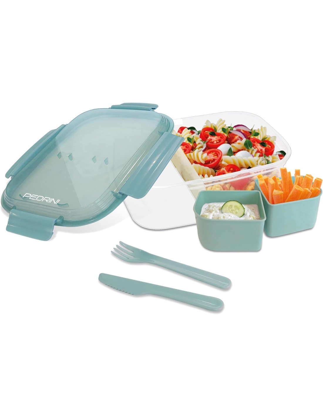 THERMOS E PORTAVIVANDE: vendita online Pedrini Scatola Portapranzo 04GD298 con Posate e Scomparti in offerta