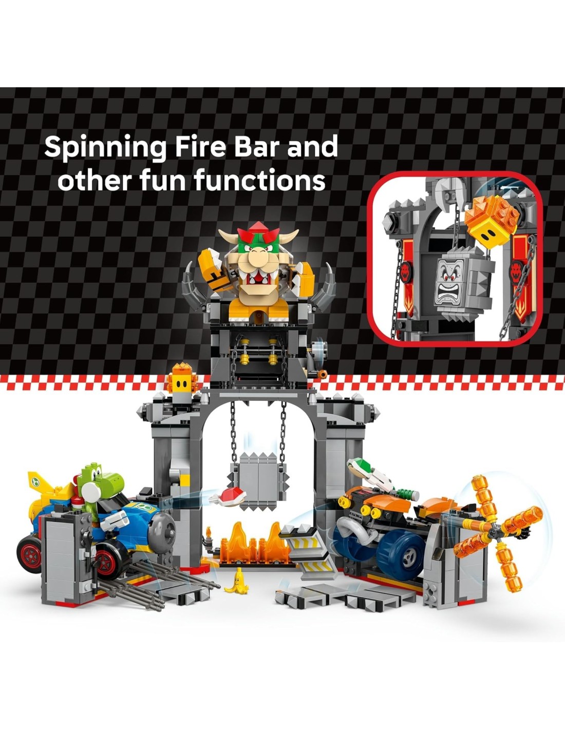 GIOCATTOLO PUBBLICIZZATO: vendita online LEGO 72039 Super Mario Kart – Castello di Bowser in offerta