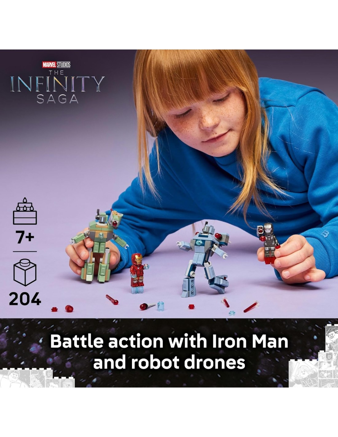 GIOCATTOLO PUBBLICIZZATO: vendita online LEGO Marvel 76320 Iron Man e War Machine contro i Droni di Hammer in offerta