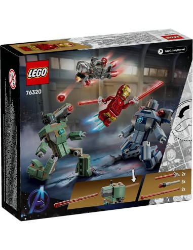 GIOCATTOLO PUBBLICIZZATO: vendita online LEGO Marvel 76320 Iron Man e War Machine contro i Droni di Hammer in offerta