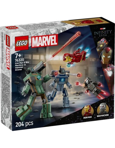 GIOCATTOLO PUBBLICIZZATO: vendita online LEGO Marvel 76320 Iron Man e War Machine contro i Droni di Hammer in offerta