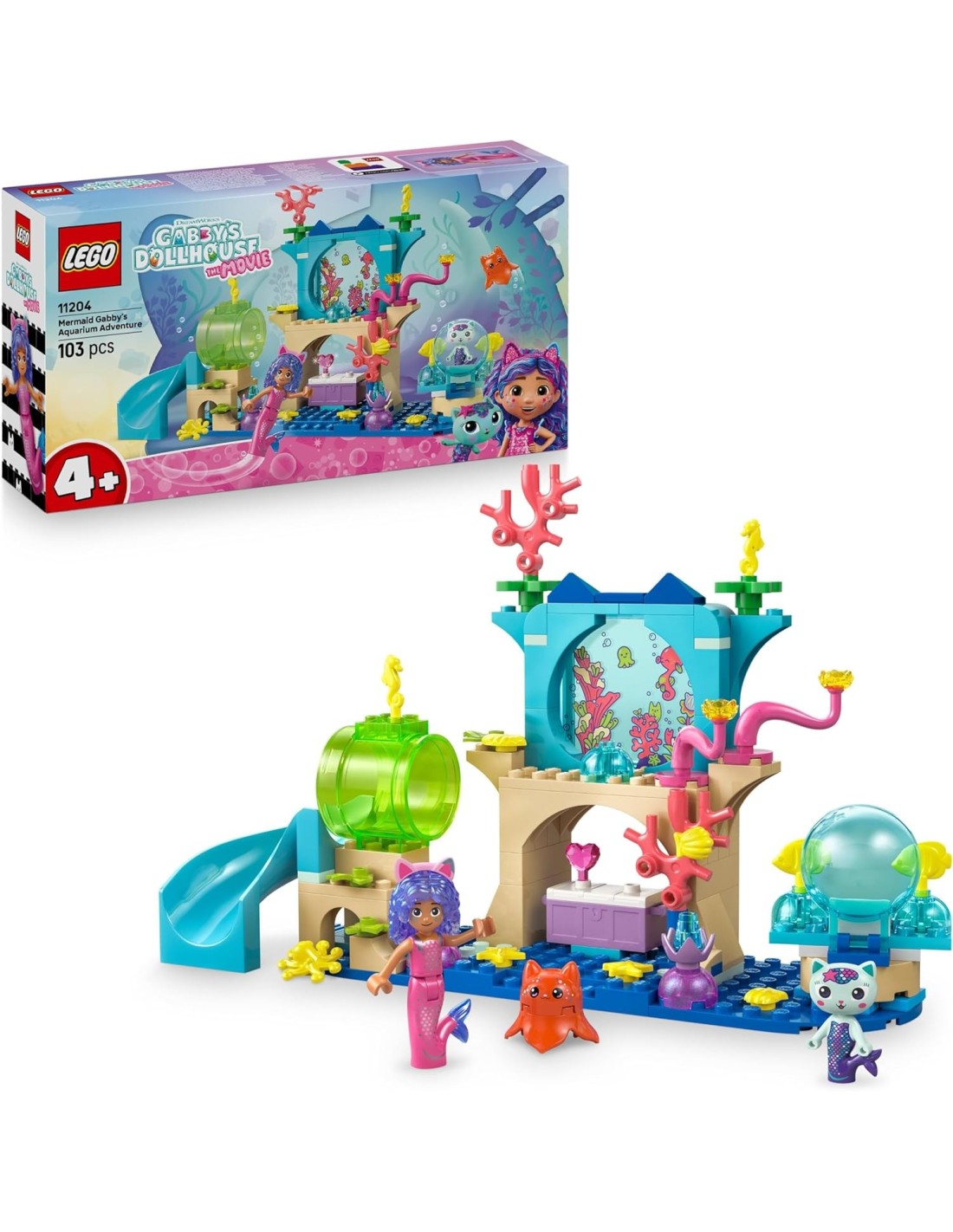 GIOCATTOLO PUBBLICIZZATO: vendita online LEGO 11204 Gabby’s Dollhouse – Avventura nell’Acquario di Gabby Sirena in offerta