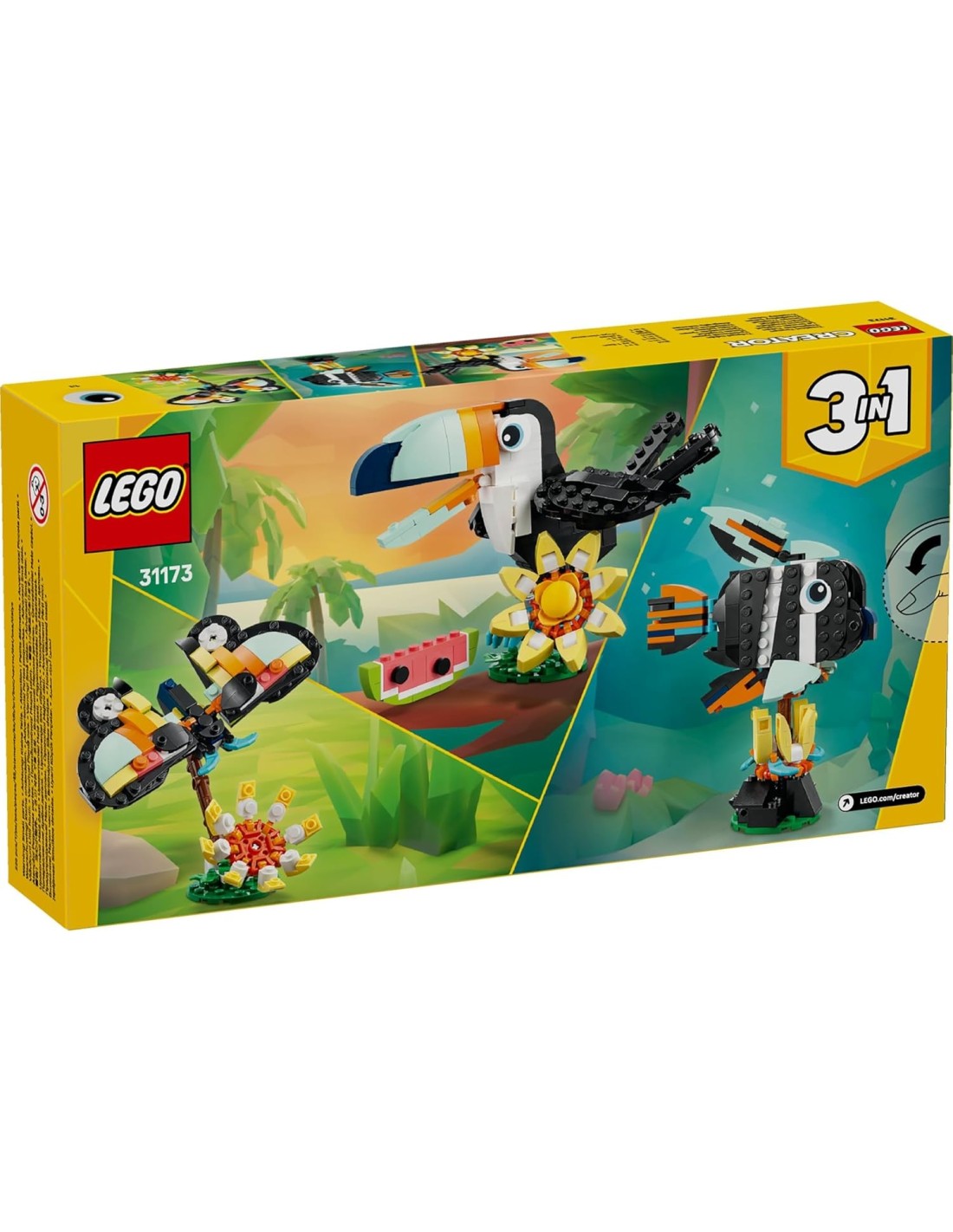 GIOCATTOLO PUBBLICIZZATO: vendita online LEGO 31173 Creator 3 in 1 Animali Selvatici: Tucano Tropicale in offerta