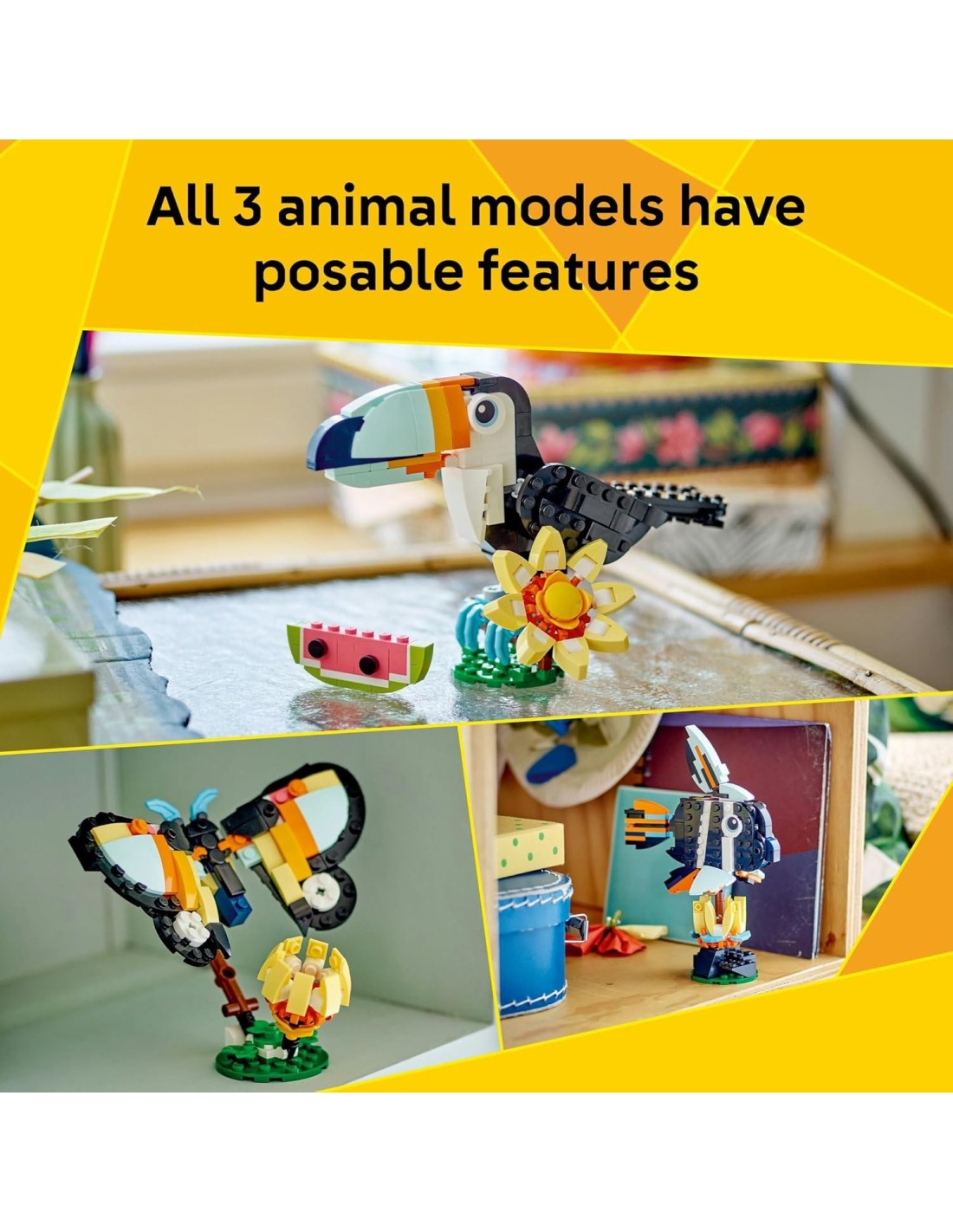 GIOCATTOLO PUBBLICIZZATO: vendita online LEGO 31173 Creator 3 in 1 Animali Selvatici: Tucano Tropicale in offerta