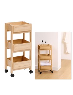 CARRELLO BAGNO 206959 CANE 40X30X85CM MDF BEIGE