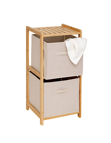 SCAFFALE BAGNO 206997 TIDY BOX 34X33X77CM BAMBOO